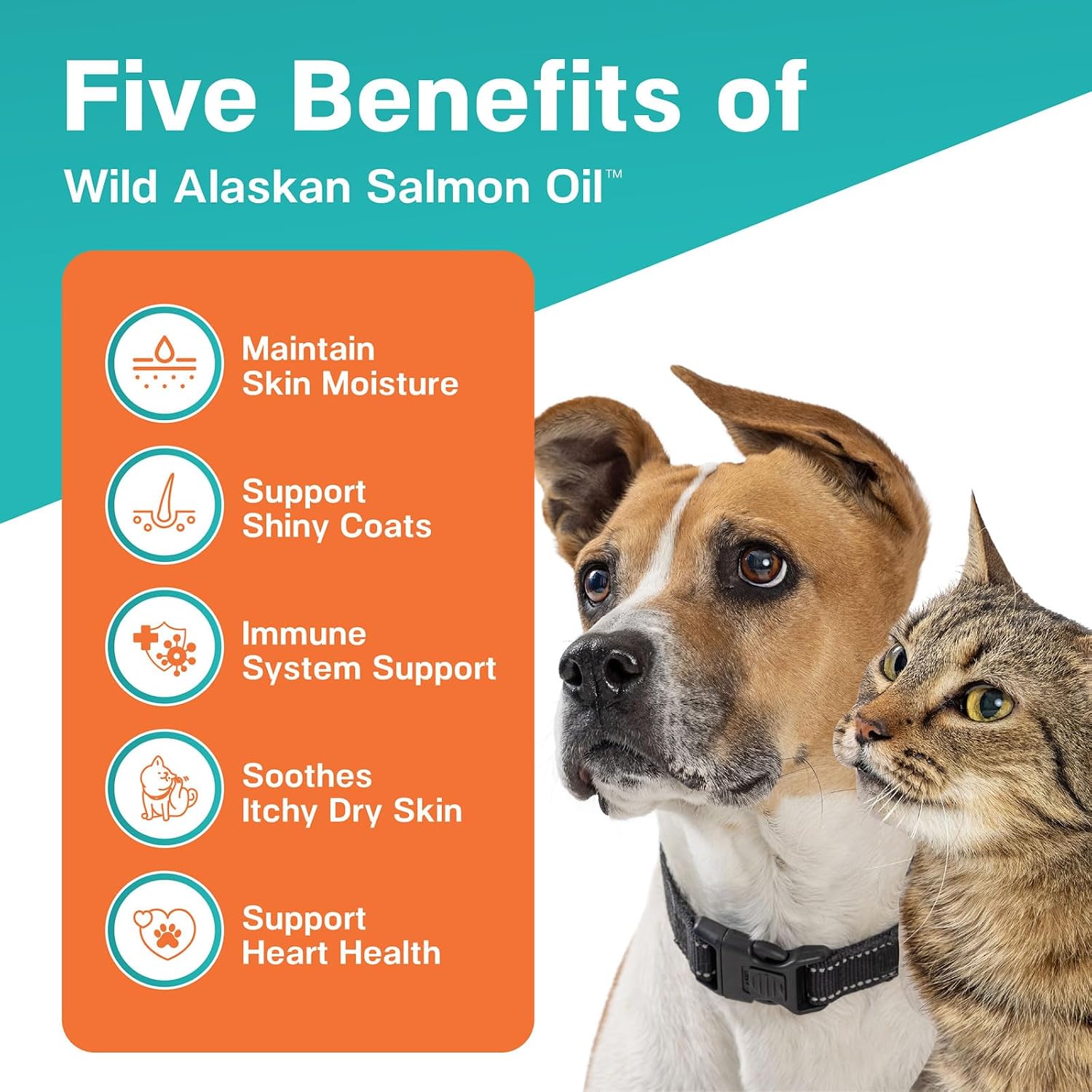 Fur & Health Wild Alaskan Salmon Oil for Dogs & Cats | Omega-3 EPA & DHA Supplement for Healthy Skin, Shiny Coat & Joint Support