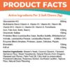Product Facts Label for Fur & Health Allergy Support Chew – Active and Inactive Ingredients per Serving